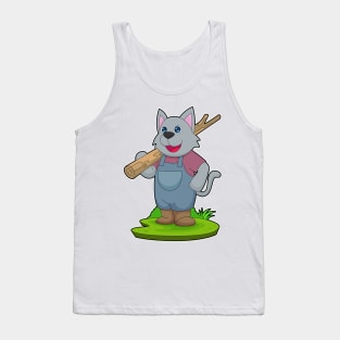 Cat Farmer Tree trunk Tank Top